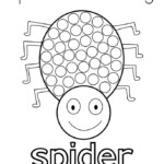 Spider Dot Painting Coloring Page Halloween Preschool Halloween