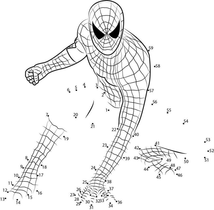 Spider Man Connect The Dots Dot To Dot Printables Dots