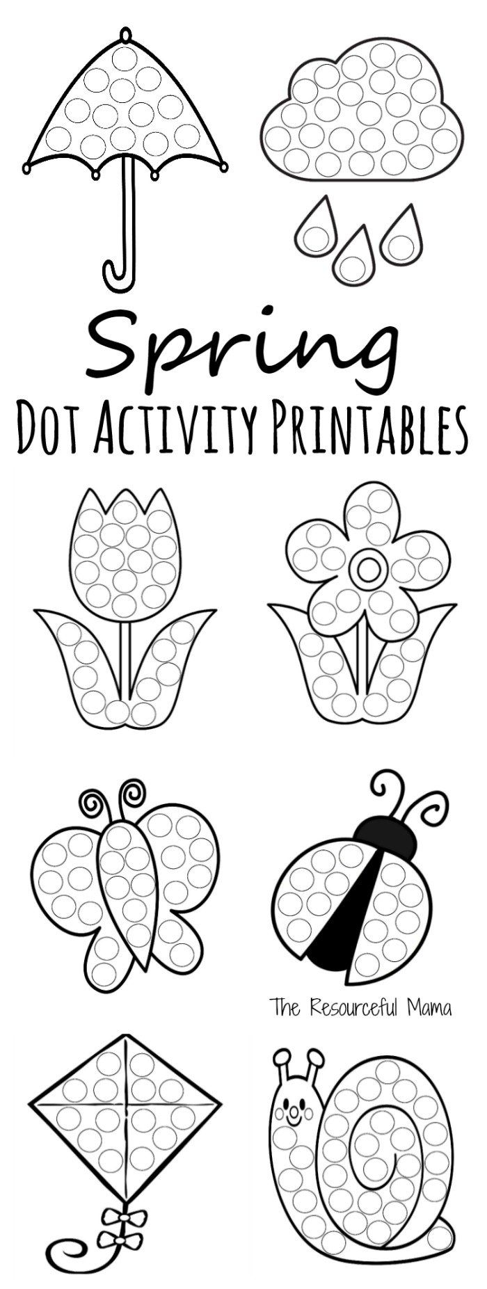 Spring Dot Activity Printables Do A Dot Dot Marker Spring Preschool