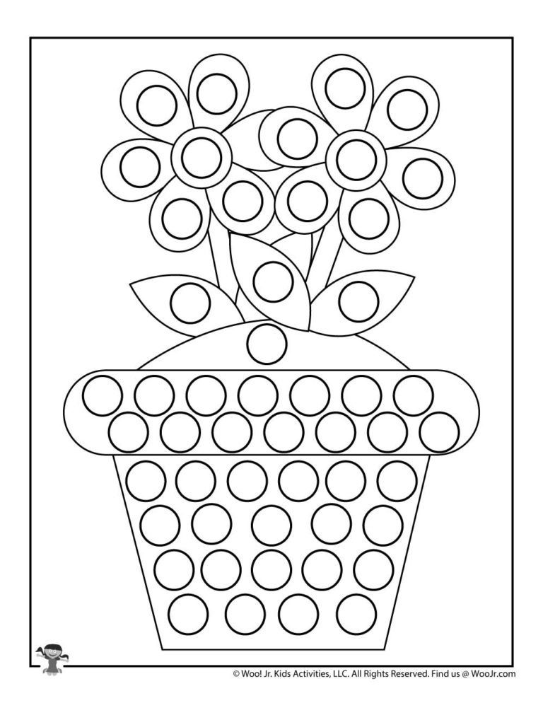 Spring Dot Coloring Pages Woo Jr Kids Activities Children s