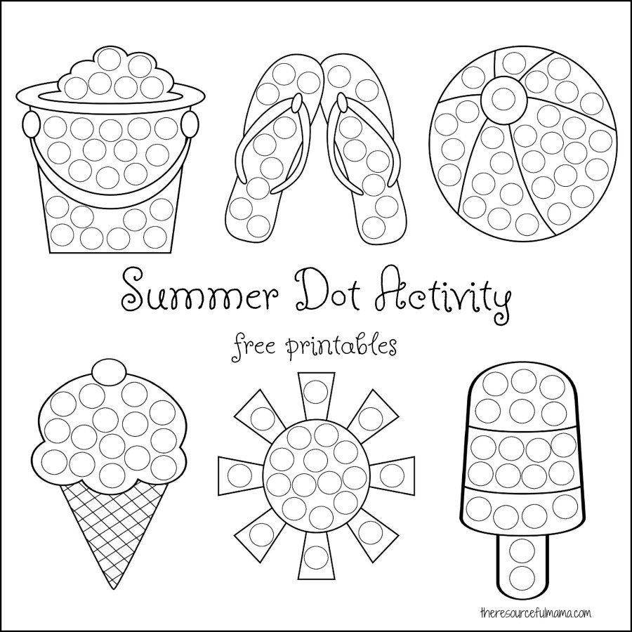 Summer Dot Activity Free Printables Dot Marker Activities Summer 