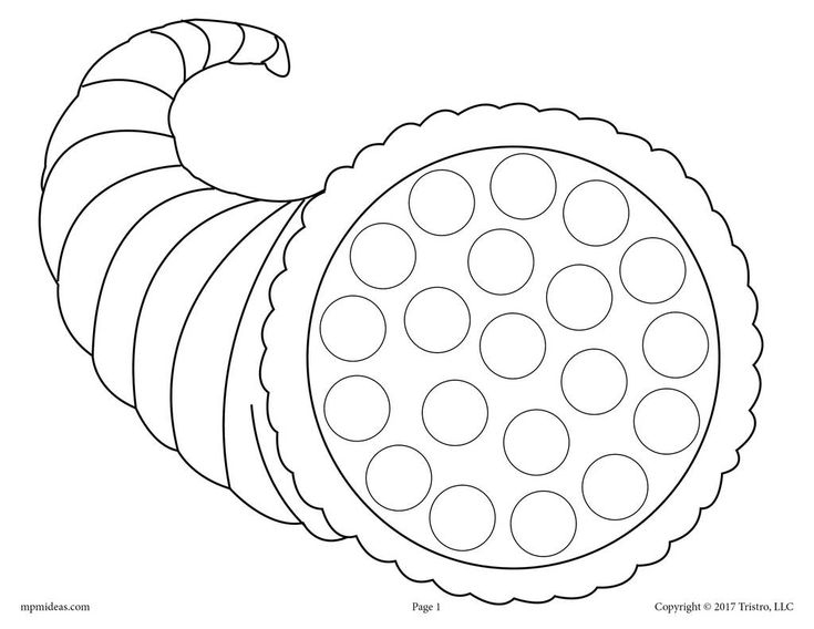 Thanksgiving Do A Dot Printables And Dot Art Painting Coloring Pages 