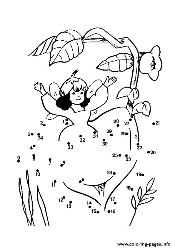 The Little Fairy Dot To Dot Coloring Page Printable