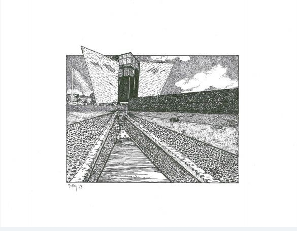 Titanic Slipway Murray McDowell Dot To Dot Drawings Illustration Places Travel Europe 