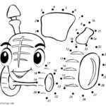 Tractor Coloring Pages Connect The Dots By Number Activity Free